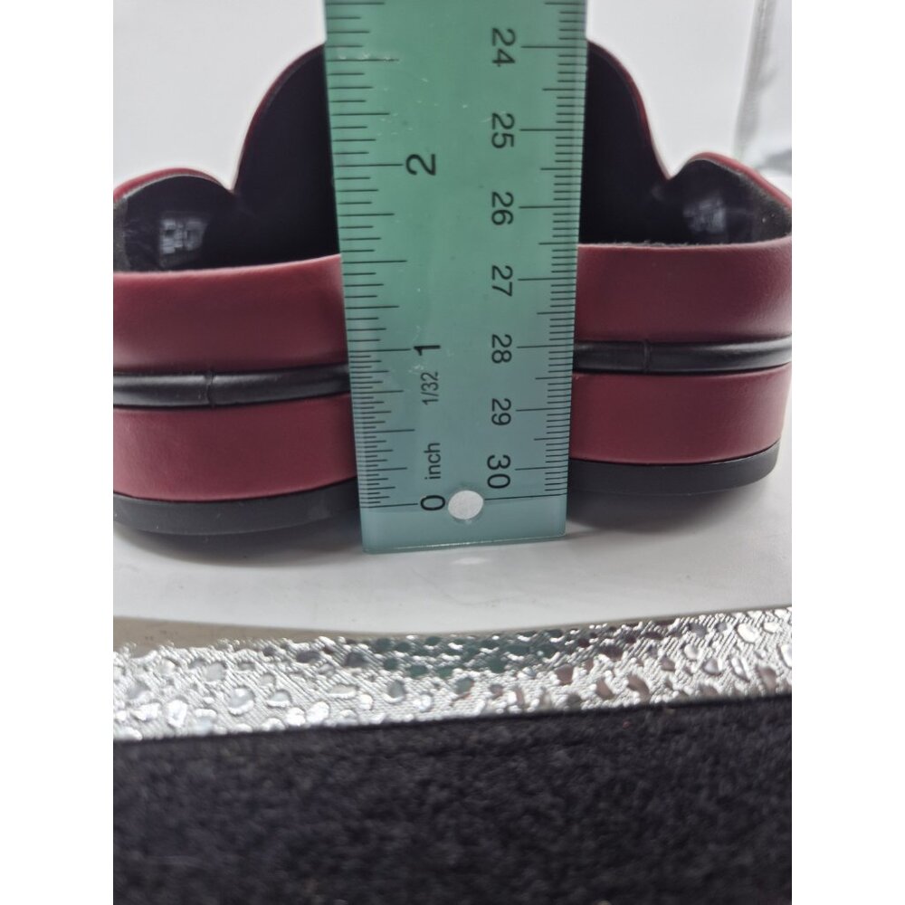 ECCO Women's Shoes Mules Size 8 8.5 US 39 EU Red Leather Croc Embossed (313 - Picture 10 of 12